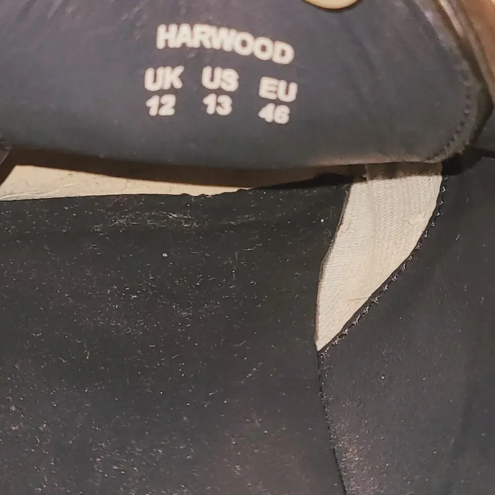 Oliver Sweeney Mens Harwood Black Wing Tip Leather Dress Shoes Size 12